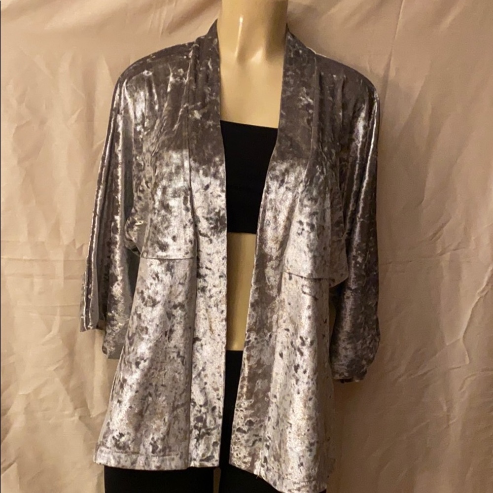Moonrise sliver velvet kimono